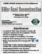 Miller Road Reconstruction - 2008 APAM Award of Excellence